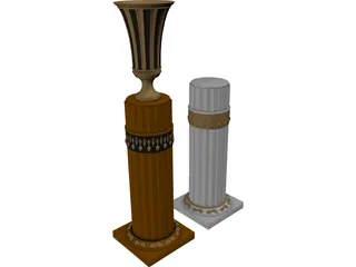 Columns 3D Model preview