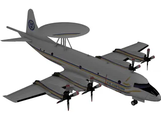 Lockheed P-3 Orion US Customs 3D Model preview