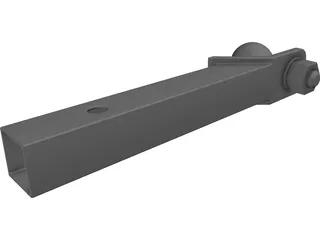 Ball Trailer Hitch 3D Model preview