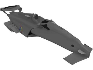 Race Car Body 3D Model preview