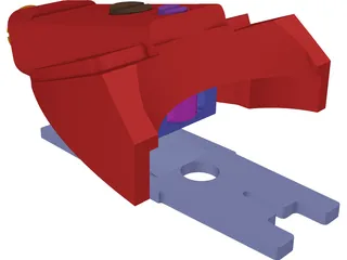 Ski Binding Toe 3D Model preview