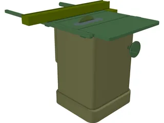 Delta Unisaw Table Saw 3D Model preview
