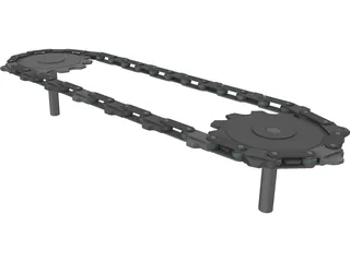 Chain Drive 3D Model preview