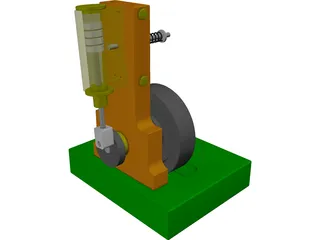 Steam Motor Assembly 3D Model preview