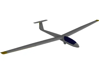 Rolladen-Schneider LS4 Glider 3D Model preview