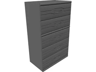 Upright Dresser 3D Model preview