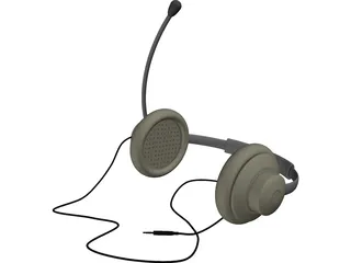 Headphones with Mic 3D Model preview