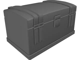 Wooden Chest 3D Model preview