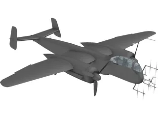 Heinkel He 219 A-0 3D Model preview
