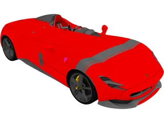 Ferrari SP1 Monza (2019) 3D Model preview