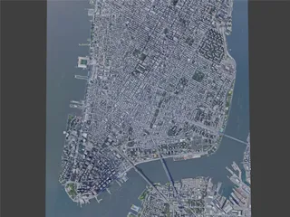 New York City, Lower Manhattan, USA (2021) 3D Model preview