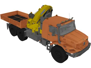 Mercedes-Benz Zetros 6x6 Sattel 3D Model preview