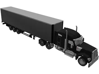 Kenworth W990 3D Model preview
