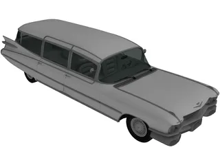 Cadillac Fleetwood 75 Miller-Meteor Hearse 3D Model preview