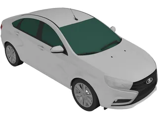 Lada Vesta Sedan (2015) 3D Model preview