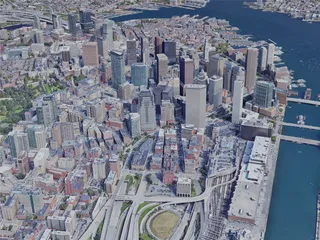 Boston City, USA (2022) 3D Model preview