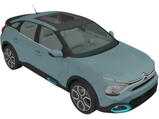 Citroen E-C4 (2020) 3D Model preview