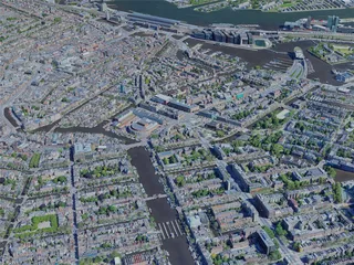 Amsterdam City, Netherlands (2021) 3D Model preview