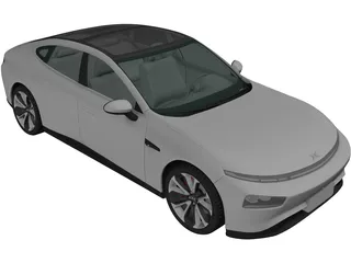 Xpeng P7 (2020) 3D Model preview