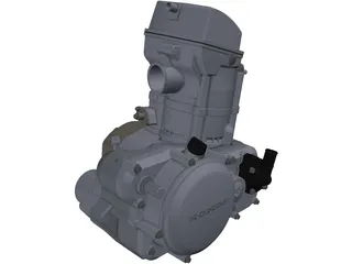 Honda CRF450 Engine 3D Model preview