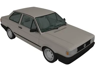 Volkswagen Voyage (1992) 3D Model preview