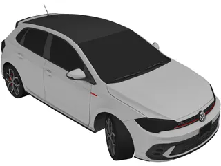 Volkswagen Polo GTi (2023) 3D Model preview
