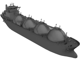 LNG Ship 3D Model preview