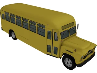 Chevrolet 6700 School Bus (1955) 3D Model preview