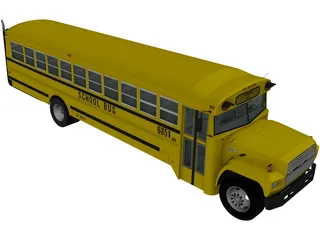 Ford B-700 Thomas Conventional School Bus (1984) 3D Model preview