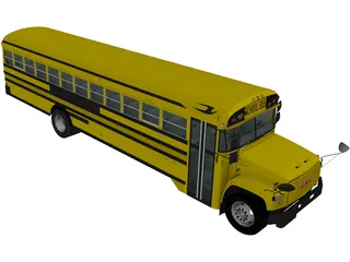 GMC B-Series School Bus (2000) 3D Model preview