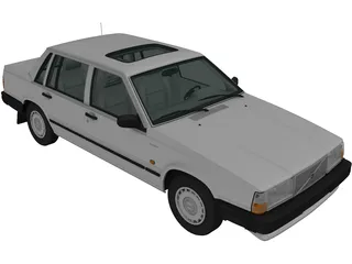Volvo 740 GL (1985) 3D Model preview