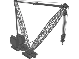 Crane Lamp 3D Model preview