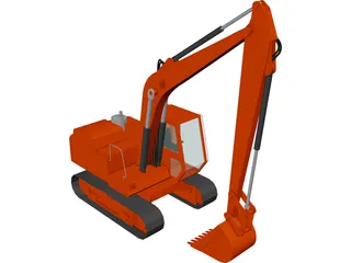 Track Hoe 3D Model preview