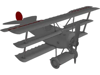 Fokker Dr.I Triplane 3D Model preview