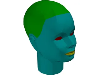Head Female 3D Model preview
