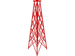 Oil Drill Rig 3D Model preview