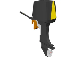 Outboard Motor 30hp 3D Model preview