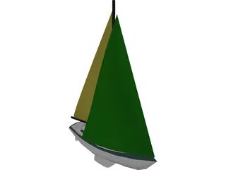 Sailboat 3D Model preview