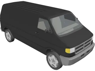 Dodge Van 3D Model preview