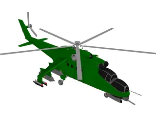 Mil Mi-24 Hind 3D Model preview