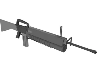 M16 A1 3D Model preview