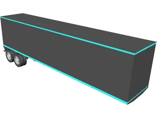 Trailer Box 3D Model preview