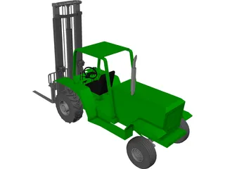 Forklift 3D Model preview