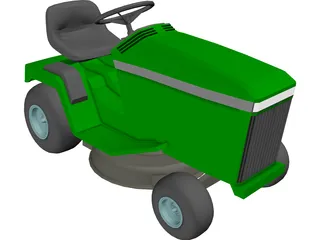 Lawnmower Riding 3D Model preview