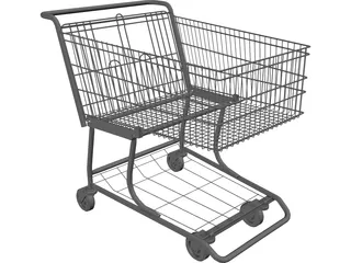 Shopping Cart 3D Model preview