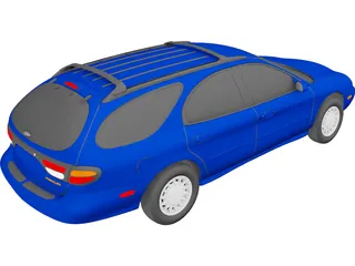 Mercury Sable Wagon (1996) 3D Model preview