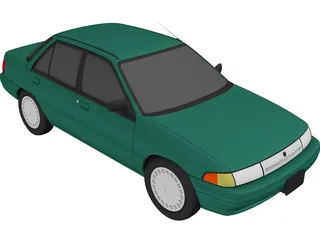 Mercury Tracer (1994) 3D Model preview