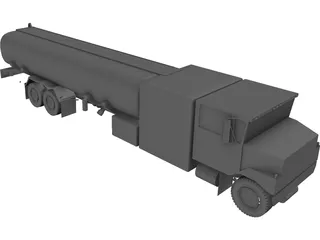 Fuel Truck 3D Model preview