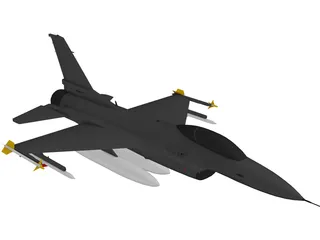 F-16C 3D Model preview