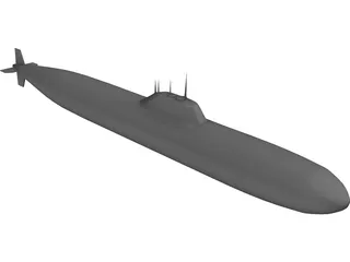 Alpha Submarine 3D Model preview